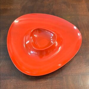Retro 1960's Modern Serving Platter Fruit Decorative Dish Dip Centre Tray